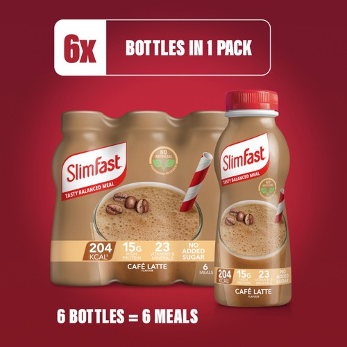 SlimFast Cafe Latte Milkshake Multipack  thumbnail 3