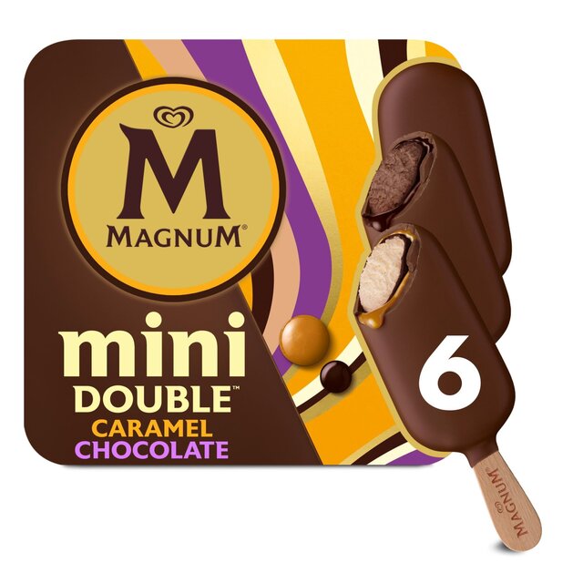 Magnum Mini Double Chocolate & Double Caramel Ice Cream Sticks