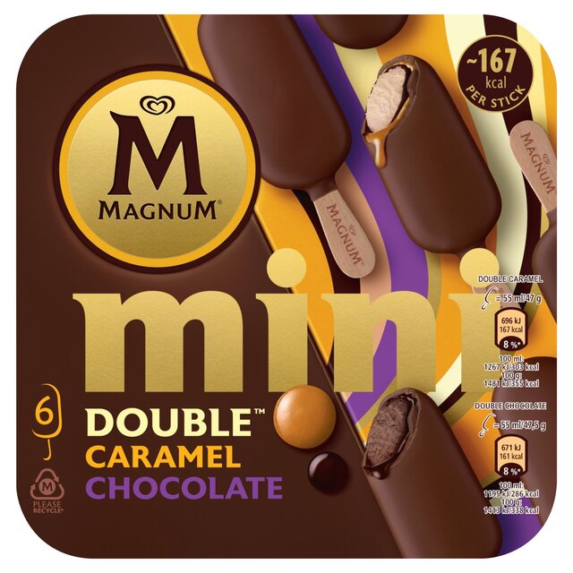 Magnum Mini Double Chocolate & Double Caramel Ice Cream Sticks thumbnail 2