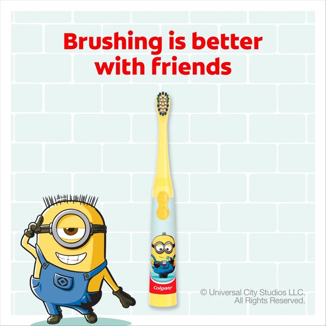 Colgate Kids Battery Toothbrush Extra Soft Minions 3+ Years thumbnail 2