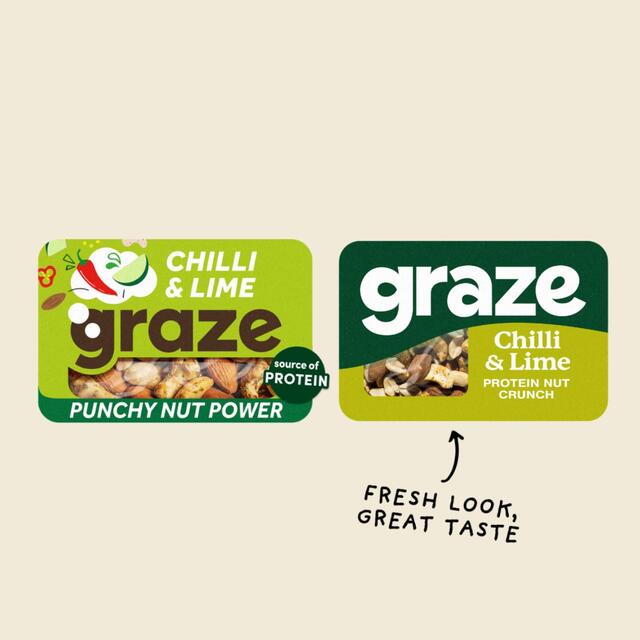 Graze Protein Chilli & Lime Vegan Mixed Nuts Snack thumbnail 3