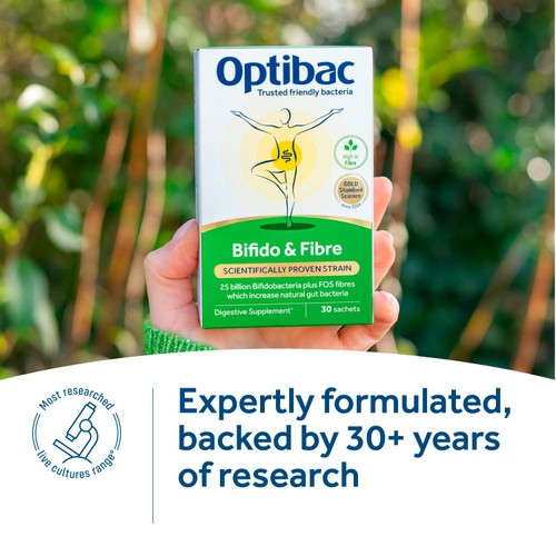 Optibac Probiotics Bifido & Fibre - 30 Sachets thumbnail 4