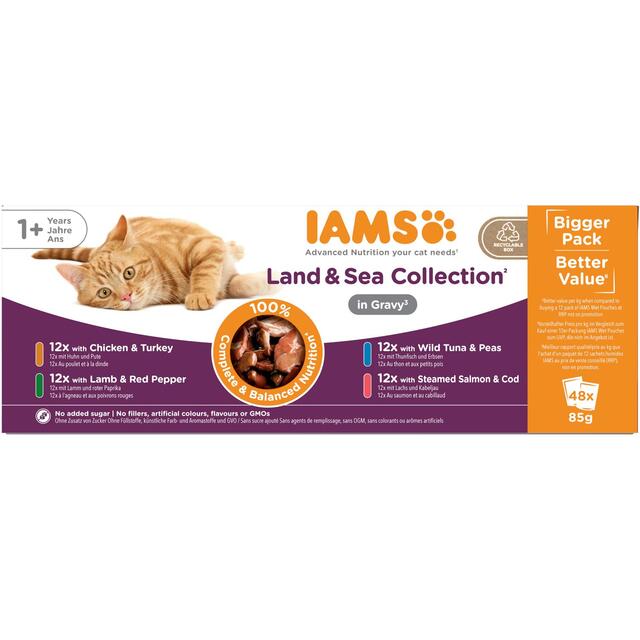 Iams Delights Adult Land & Sea Collection in Gravy Multipack thumbnail 2