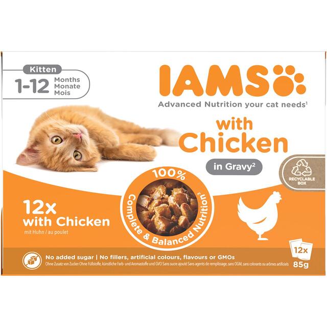 Iams Delights Kitten Chicken in Gravy Multipack thumbnail 2
