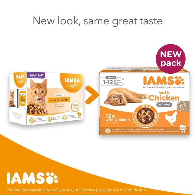 Iams Delights Kitten Chicken in Gravy Multipack thumbnail 3