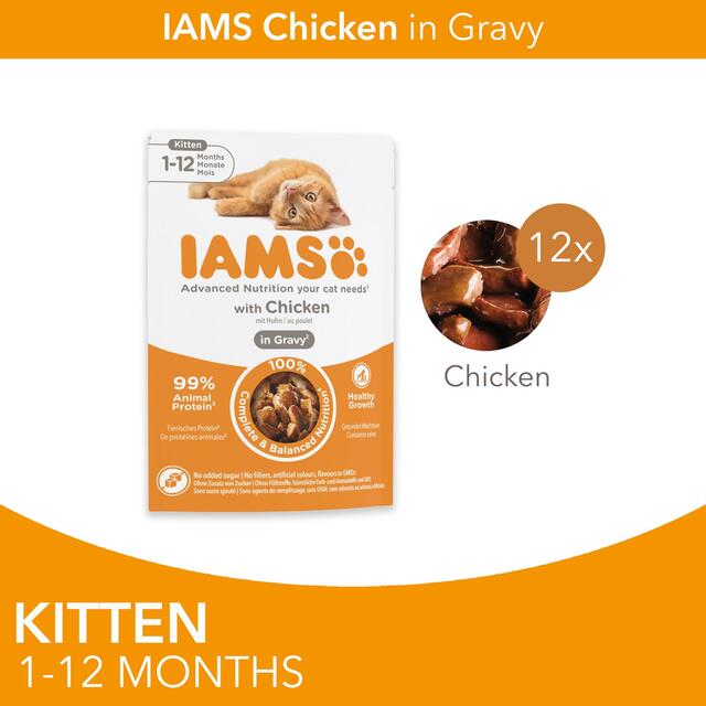 Iams Delights Kitten Chicken in Gravy Multipack thumbnail 4