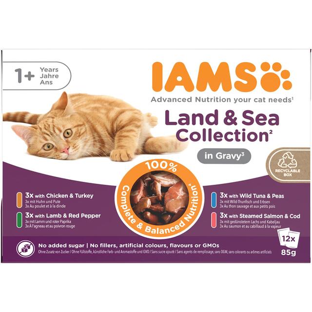 Iams Delights Adult Land & Sea Collection in Gravy Multipack thumbnail 2
