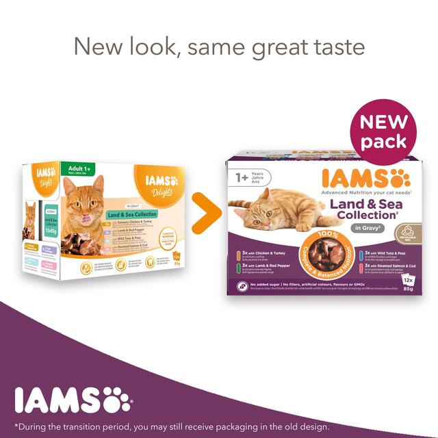 Iams Delights Adult Land & Sea Collection in Gravy Multipack thumbnail 3