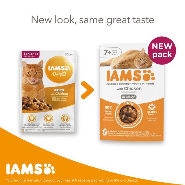 Iams Delights Senior Chicken in Gravy Pouch thumbnail 2