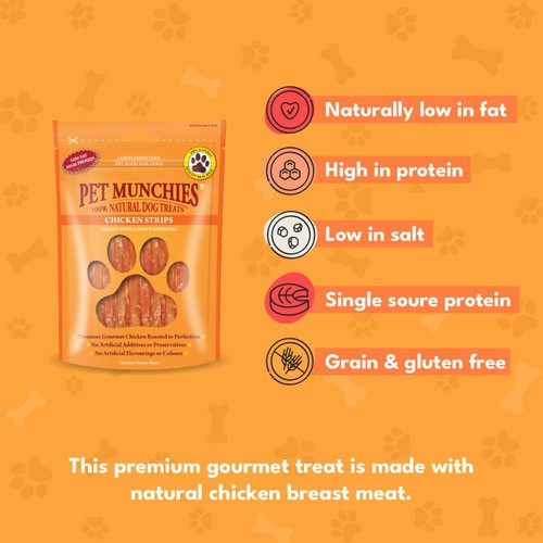 Pet Munchies 100% Natural Chicken Strips Dog Treats thumbnail 2