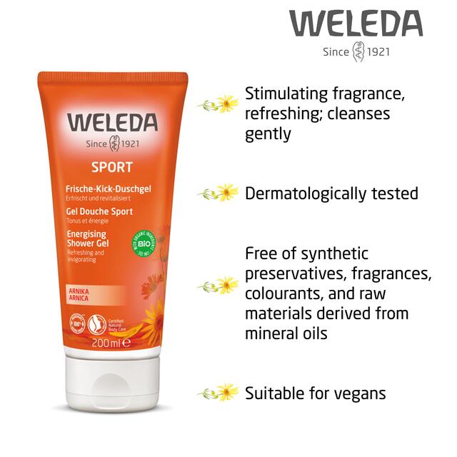 Weleda Arnica Sport Energising Vegan Shower Gel thumbnail 2