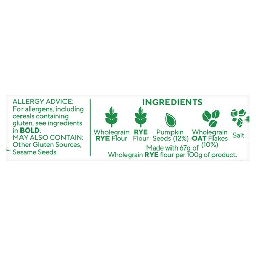 Ryvita Crispbread Pumpkin Seed & Oat Crackers thumbnail 3