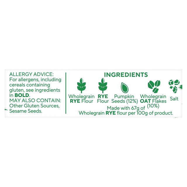 Ryvita Crispbread Pumpkin Seed & Oat Crackers thumbnail 3