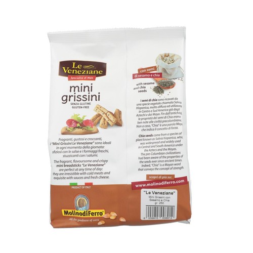 Le Veneziane Gluten Free Sesame & Chia Grissini Breadsticks thumbnail 3