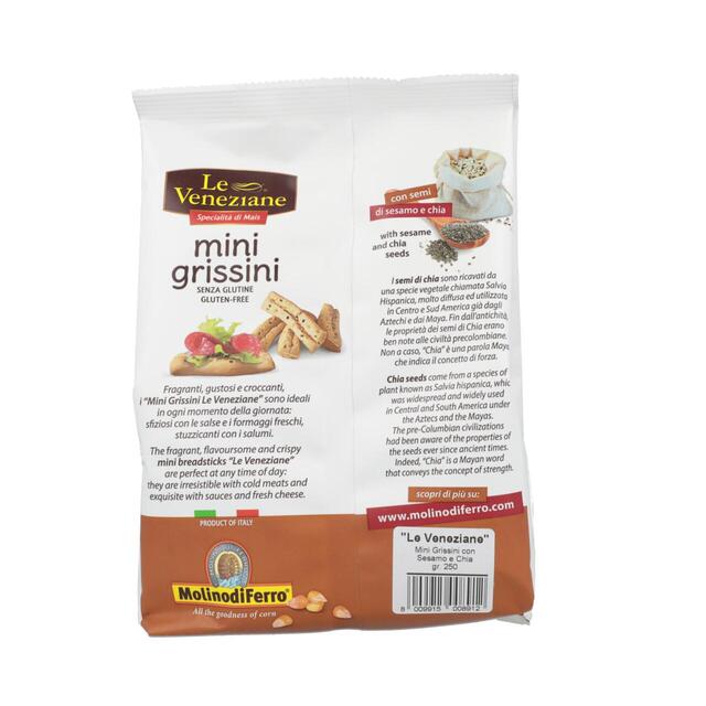 Le Veneziane Gluten Free Sesame & Chia Grissini Breadsticks thumbnail 3