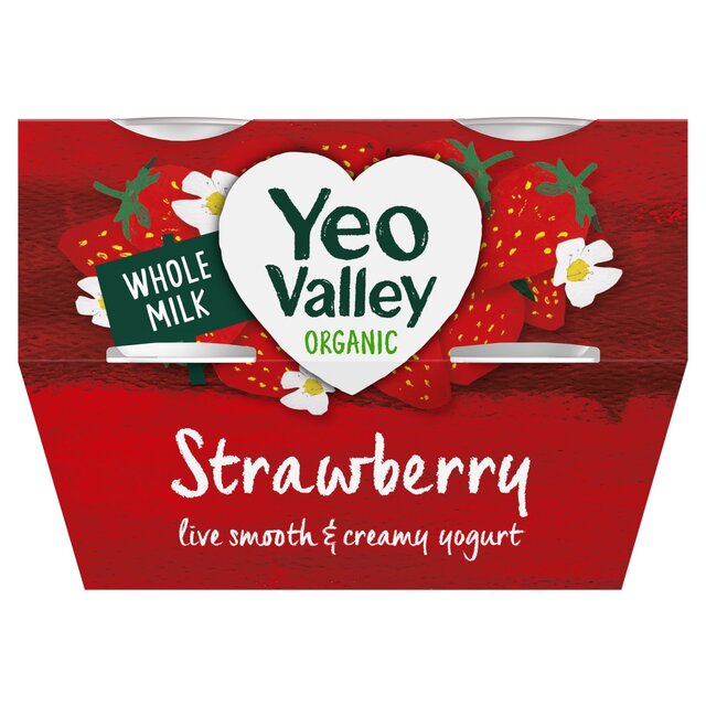 Yeo Valley Organic Strawberry Yoghurt Pots thumbnail 2