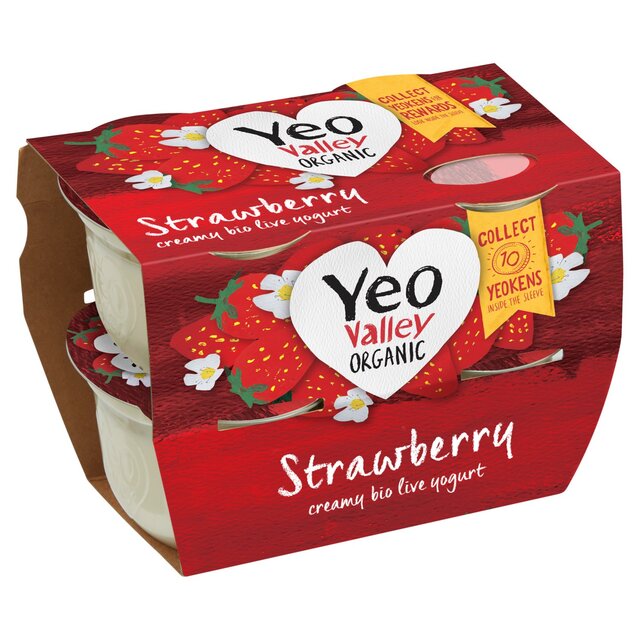 Yeo Valley Organic Strawberry Yoghurt Pots thumbnail 4