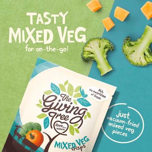 The Giving Tree Vacuum Fried Mixed Veggie Crisps thumbnail 2