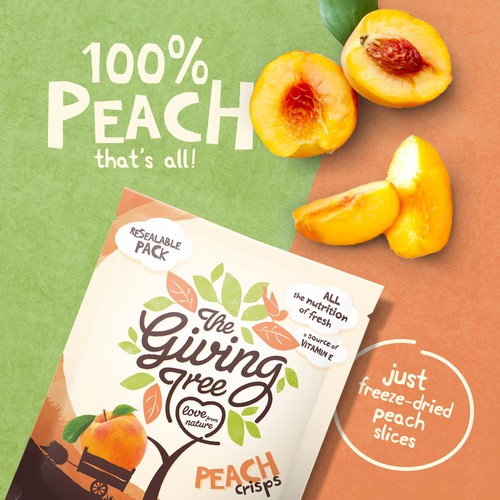 The Giving Tree Freeze Dried Peach Crisps thumbnail 3