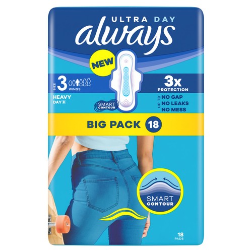 Always Sanitary Towels Ultra Day & Night (Size 3) Wings thumbnail 2