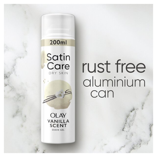 Satin Care Shave Gel Olay Vanilla Cashmere Dry Skin thumbnail 4