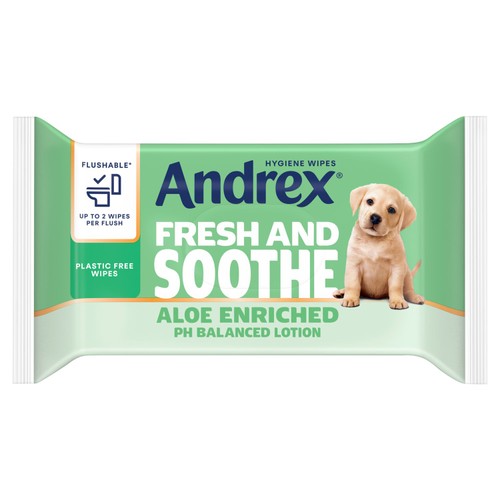 Andrex Fresh and Soothe Flushable Hygiene Wipes