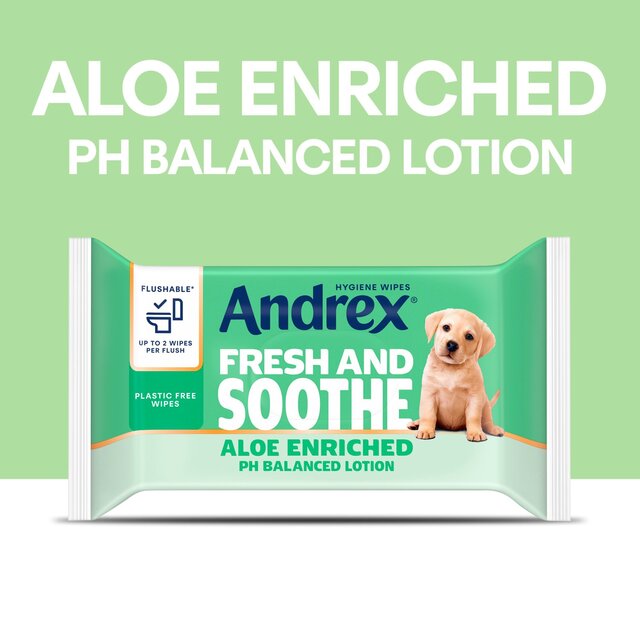 Andrex Fresh and Soothe Flushable Hygiene Wipes thumbnail 4
