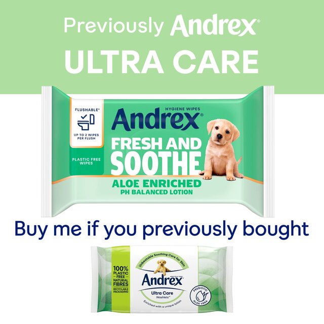 Andrex Fresh and Soothe Flushable Hygiene Wipes thumbnail 5