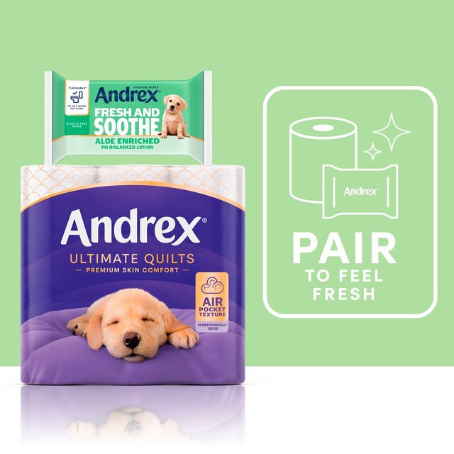 Andrex Fresh and Soothe Flushable Hygiene Wipes thumbnail 6