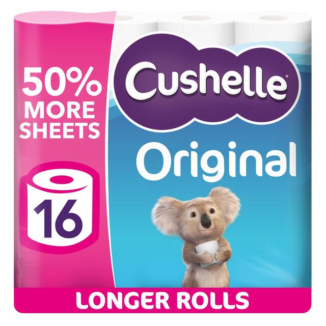 Cushelle Mega Toilet Rolls, 50% More Sheets