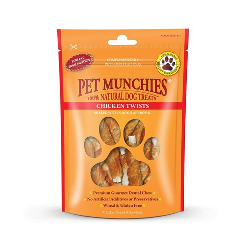 Pet Munchies 100% Natural Chicken Twists Dog Treats