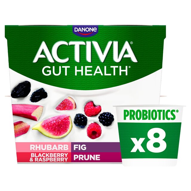 Activia Rhubarb Prune Fig Blackberry & Raspberry Multipack Fruit Yoghurt