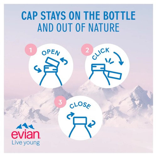 Evian Still Natural Mineral Spring Bottled Water with Sports Cap Multipack thumbnail 5