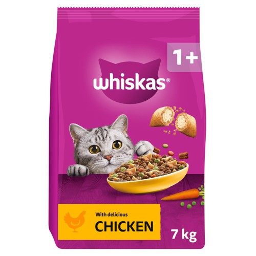 Whiskas 1+ Adult Dry Cat Food with Chicken