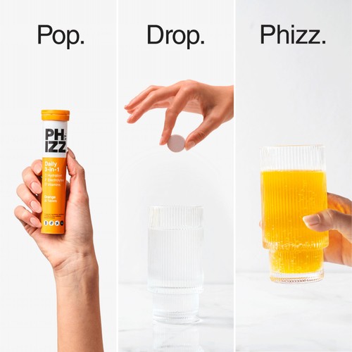 Phizz Orange 3-in-1 Hydration, Electrolytes & Vitamins Effervescent thumbnail 9