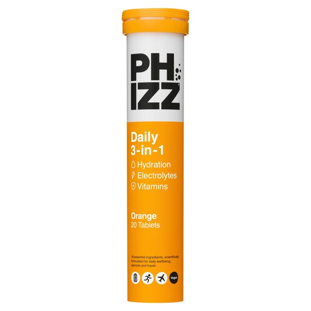 Phizz Orange 3-in-1 Hydration, Electrolytes & Vitamins Effervescent