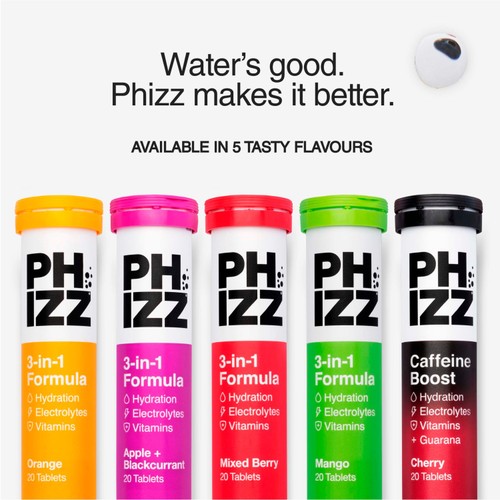 Phizz Orange 3-in-1 Hydration, Electrolytes & Vitamins Effervescent thumbnail 8