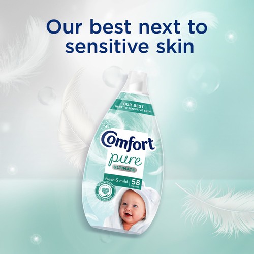 Comfort Ultra Concentrated Fabric Conditioner Pure 58 Wash thumbnail 4