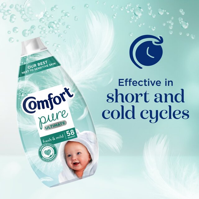 Comfort Ultra Concentrated Fabric Conditioner Pure 58 Wash thumbnail 7