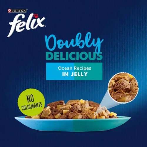 Felix Doubly Delicious Ocean Recipes in Jelly Wet Cat Food thumbnail 2