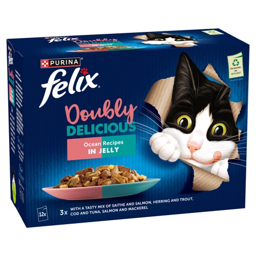 Felix Doubly Delicious Ocean Recipes in Jelly Wet Cat Food thumbnail 8