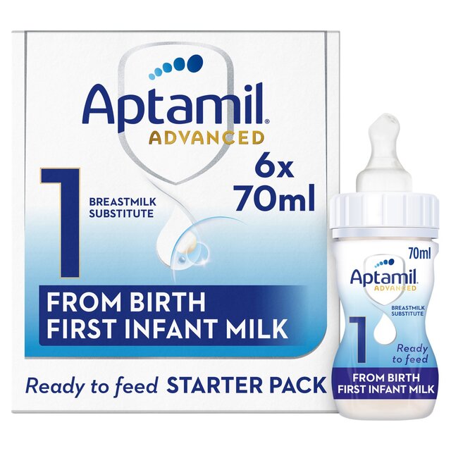 Aptamil Advanced 1 First Formula Baby Milk Liquid Starter Pack from Birth