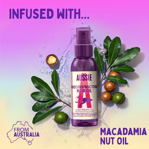 Aussie Hair Oil Reconstructor Vegan Hair Treatment for Dry and Damaged Hair thumbnail 3