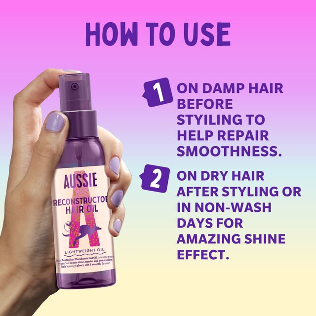 Aussie Hair Oil Reconstructor Vegan Hair Treatment for Dry and Damaged Hair thumbnail 4