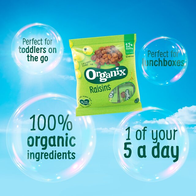 Organix Mini Organic Raisin Snack Boxes Toddler Snacks Multipack 12 months+ thumbnail 4