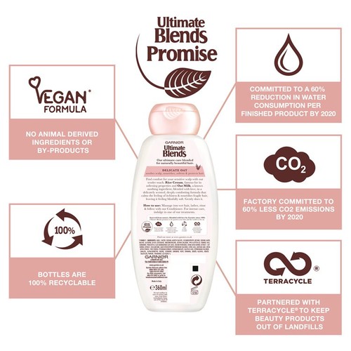 Garnier Ultimate Blends Oat Milk Sensitive Scalp Shampoo thumbnail 3