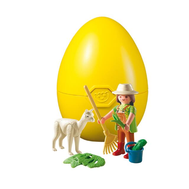 Playmobil Zookeeper with Alpaca Easter Gift Egg