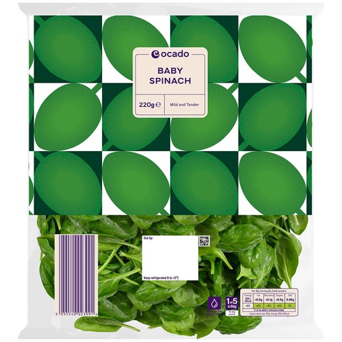 Ocado Washed Baby Spinach thumbnail 2