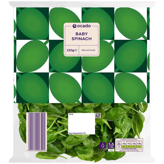 Ocado Baby Spinach thumbnail 2