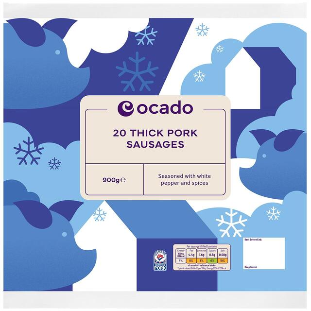 Ocado 20 Thick Pork Sausages thumbnail 2